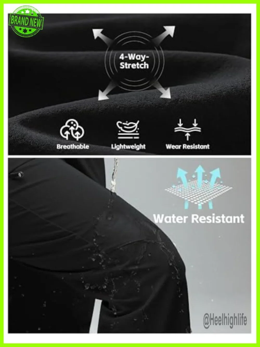 Hiking Cargo Pants Lightweight Quick Dry Water Resistant with Zipper Pockets